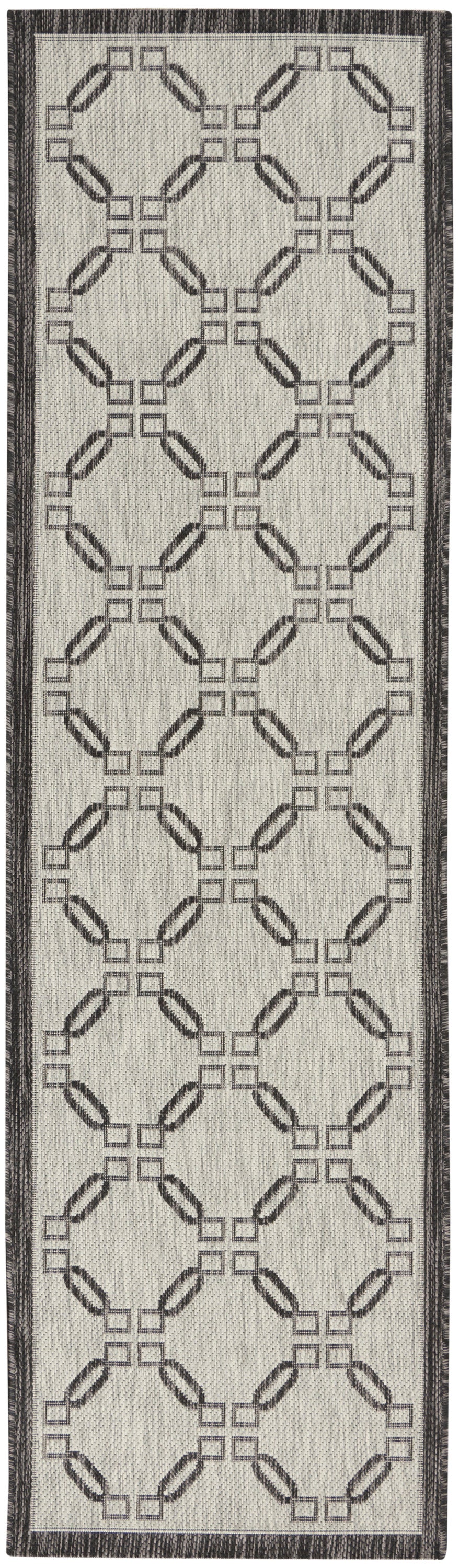 Nourison Country Side 8' Runner Area Rug CTR02 Ivory/Charcoal