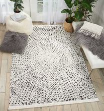 Load image into Gallery viewer, Nourison Kamala DS502 White 8&#39;x11&#39; Oversized Rug DS502 White/Black
