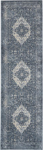 Load image into Gallery viewer, Malta by kathy ireland Home MAI11 Navy 8&#39; Runner Area Rug MAI11 Navy
