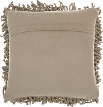 Load image into Gallery viewer, Mina Victory Skinny Fugga Shag Silver Throw Pillow DC105 - Throw 20&quot; x 20&quot;
