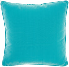Load image into Gallery viewer, Mina Victory Solid Indoor/Outdoor Turquoise Throw Pillow L9090 18&quot;X18&quot;
