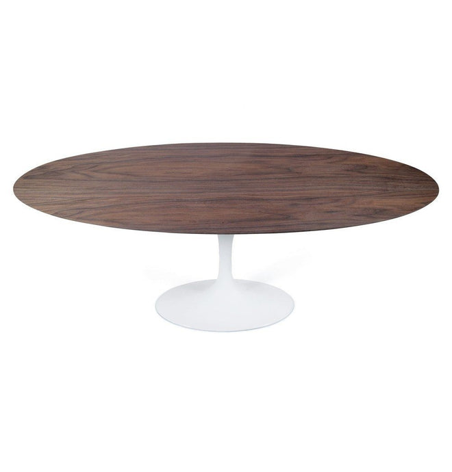 Mid Century Oval Dining Table - Maisie Dining Table - Oval - Walnut/White Oak/Ash Top