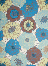 Load image into Gallery viewer, Nourison Home &amp; Garden RS021 Blue 5&#39;x8&#39; Area Rug RS021 Light Blue
