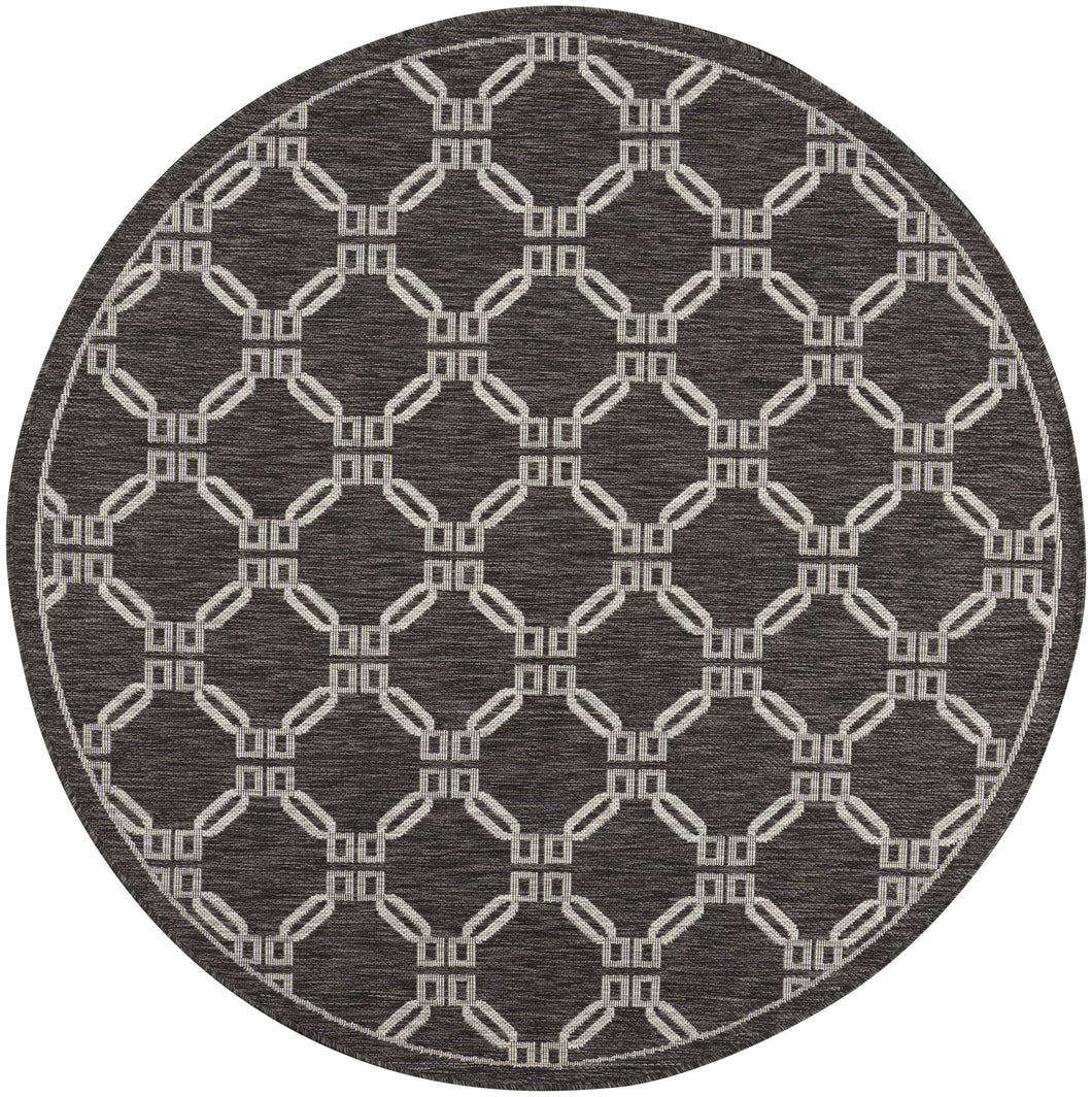 Nourison Country Side 5' Round Area Rug CTR02 Charcoal