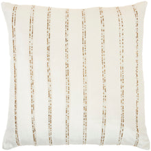 Load image into Gallery viewer, Mina Victory Sofia Beaded Stripes Ivory Throw Pillow AZ217 20&quot;X20&quot;
