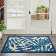 Load image into Gallery viewer, Nourison Aloha ALH18 Navy Blue and White 2&#39;8x4&#39; Indoor-outdoor Area Rug ALH18 Navy

