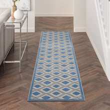 Load image into Gallery viewer, Nourison Aloha 2&#39; x 12&#39; Area Rug ALH26 Blue/Grey
