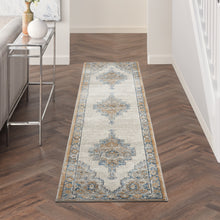 Load image into Gallery viewer, Nourison Concerto 10&#39; Runner Area Rug CNC09 Grey/Light Blue
