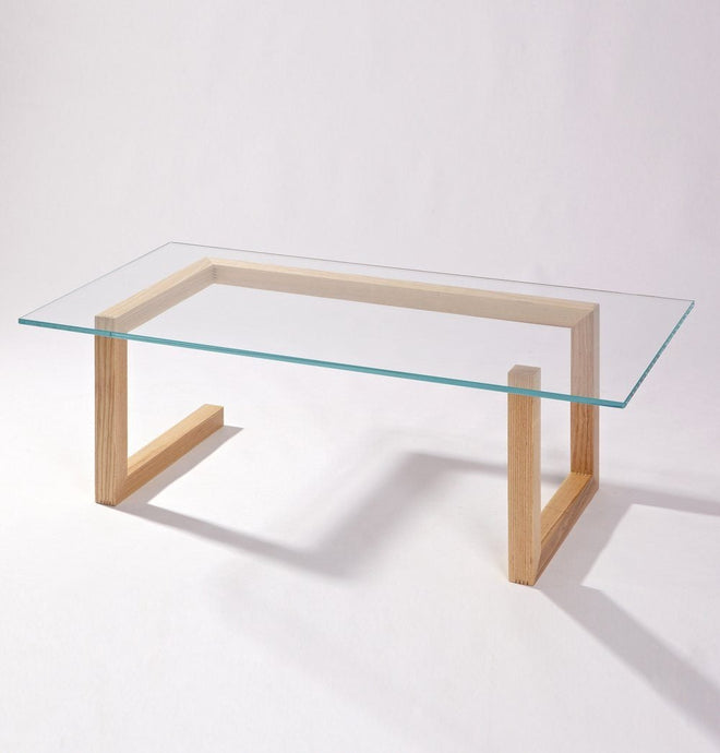 Mia Coffee Table - Glass & Wood - GFURN