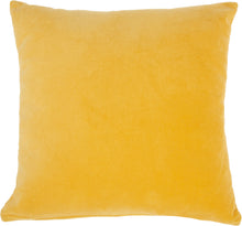 Load image into Gallery viewer, Nourison Solid Velvet Yellow Throw Pillow SS900 16&quot; x 16&quot;
