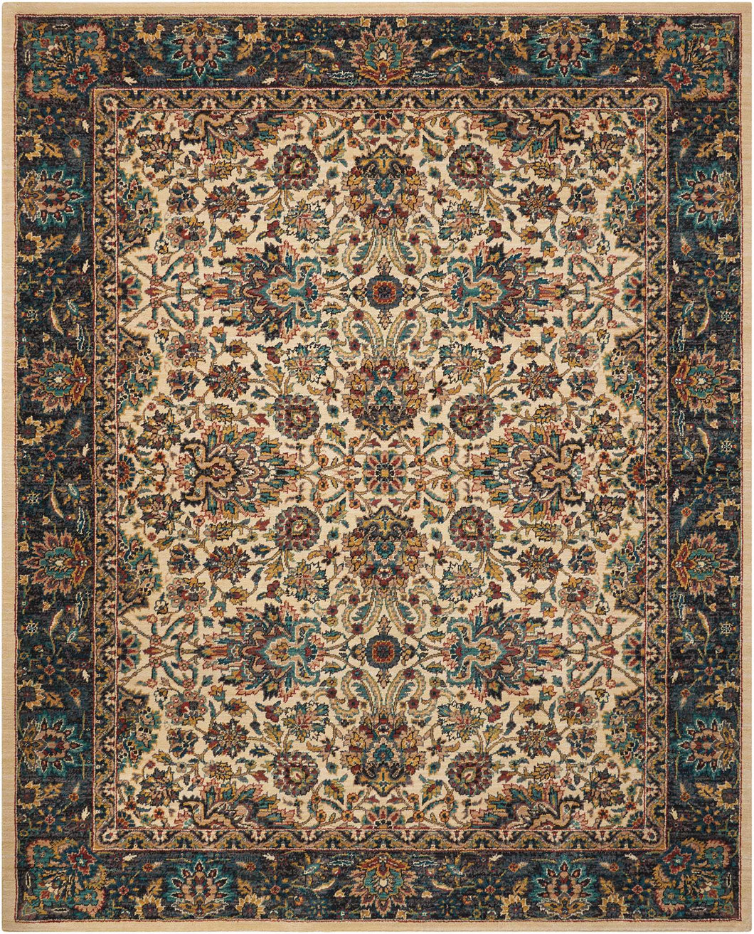 Nourison 2020 NR201 White Multicolor 4'x6' Area Rug NR201 Ivory