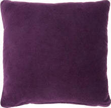 Load image into Gallery viewer, Nourison Solid Velvet Purple Throw Pillow SS900 16&quot; x 16&quot;
