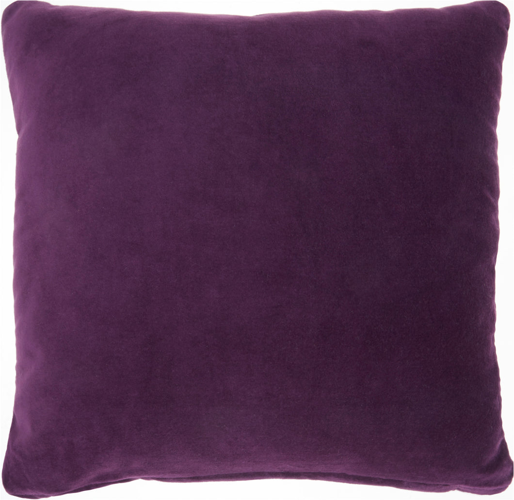 Nourison Solid Velvet Purple Throw Pillow SS900 16