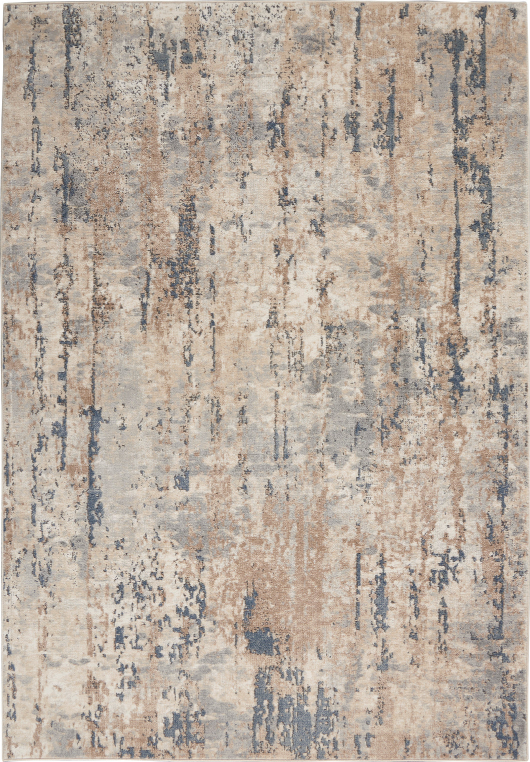 Nourison Quarry 5' x 7' Modern Area Rug QUA01 Beige/Grey