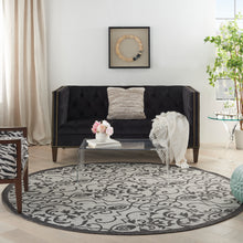Load image into Gallery viewer, Nourison Country Side 8&#39; Round Area Rug CTR04 Ivory/Charcoal
