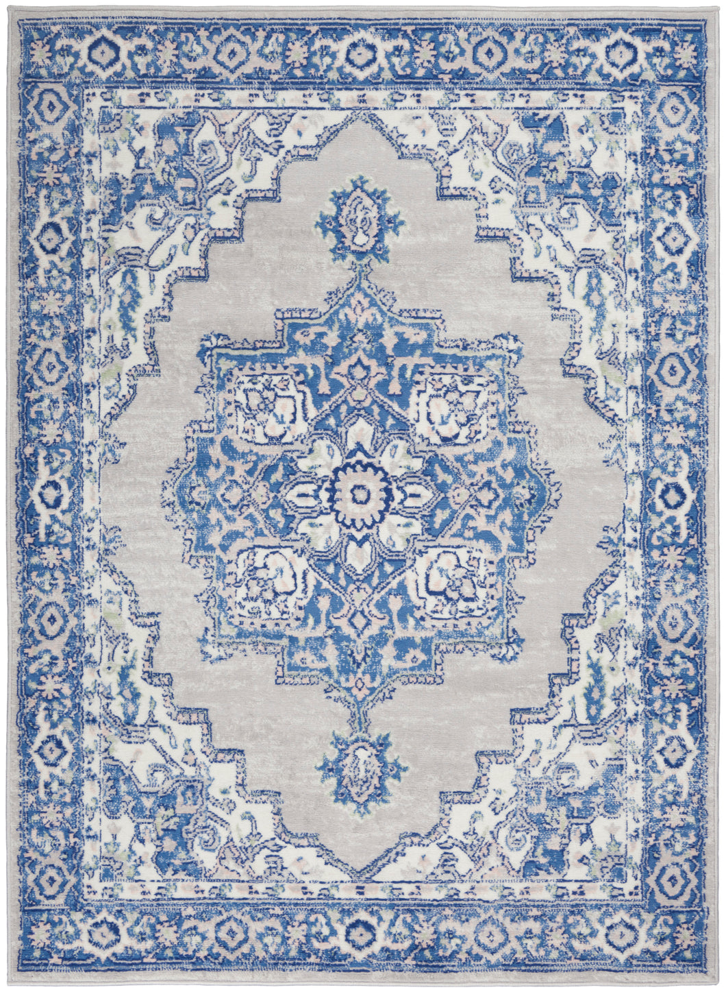 Nourison Whimsicle 6' x 9' Area Rug WHS03 Grey Blue