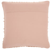 Load image into Gallery viewer, Mina Victory Life Styles Woven Stripes Blush Throw Pillow GC102 18&quot;X18&quot;
