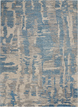 Load image into Gallery viewer, Nourison Ellora ELL01 Blue and Grey 9&#39;x12&#39; Oversized Handmade Rug ELL01 Blue
