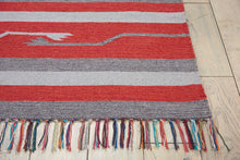 Load image into Gallery viewer, Nourison Baja BAJ01 Grey and Red 4&#39;x6&#39; Southwestern Area Rug BAJ01 Grey/Red
