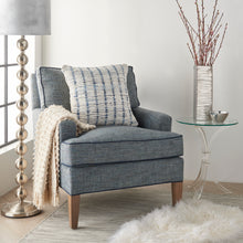 Load image into Gallery viewer, Mina Victory Life Styles Denim Vertical Stripes Throw Pillow DL884 20&quot;X20&quot;
