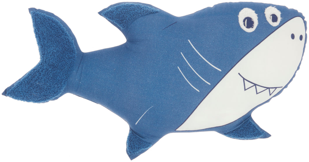 Mina Victory Plush Shark Blue Throw Pillow CR931 13