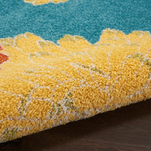 Load image into Gallery viewer, Nourison Allur 8&#39; x 10&#39; Turquoise Multicolor Area Rug ALR06 Turquoise Multicolor
