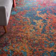 Load image into Gallery viewer, Nourison Celestial CES08 Blue and Red 10&#39;x14&#39; Oversized Rug CES08 Atlantic
