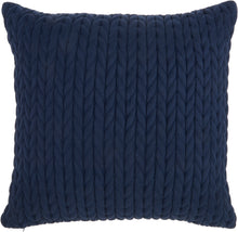 Load image into Gallery viewer, Nourison Life Styles Quilted Chevron Navy Throw Pillow ET299 18&quot;X18&quot;
