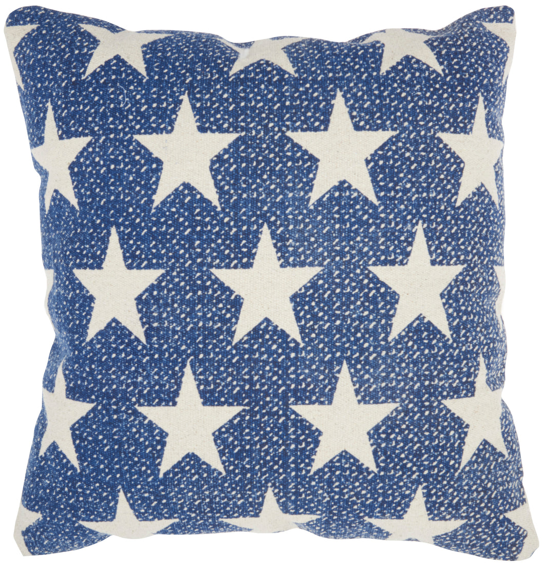 Mina Victory Life Styles Printed Stars Navy Throw Pillow DL507 20
