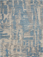 Load image into Gallery viewer, Nourison Ellora ELL01 Blue and Grey 5&#39;x8&#39; Modern Area Rug ELL01 Blue
