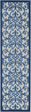 Load image into Gallery viewer, Nourison Aloha 8&#39; Runner Blue Patio Area Rug ALH21 Grey/Blue
