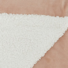 Load image into Gallery viewer, Mina Victory Velvet/Sherpa Blush Throw Blanket SN102 50&quot;X60&quot;
