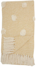 Load image into Gallery viewer, Mina Victory Dot Woven Throw Mustard Throw Blanket SH019 50X60
