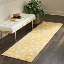 Load image into Gallery viewer, Nourison Harper DS301 Yellow 8&#39; Runner Hallway Rug DS301 Yellow

