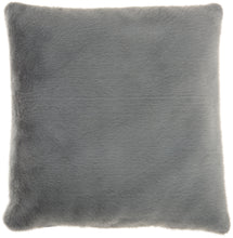 Load image into Gallery viewer, Mina Victory Faux Fur 2 Sided Faux Fur Charcoal Throw Pillow AP100 20&quot;X20&quot;

