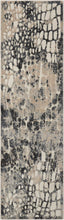 Load image into Gallery viewer, Michael Amini Gleam MA604 White and Grey 8&#39; Runner Hallway Rug MA604 Flint
