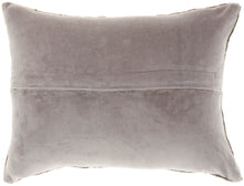 Load image into Gallery viewer, Mina Victory Luminescence Fully Beaded Pewter Throw Pillow Z5000 10&quot; X 14&quot;
