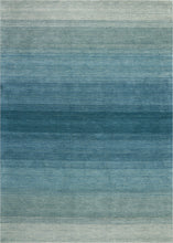 Load image into Gallery viewer, Calvin Klein Linear Glow GLO01 Blue 8&#39;x11&#39; Rug GLO01 Aqua
