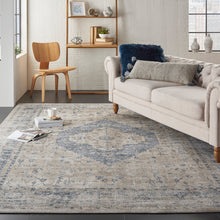 Load image into Gallery viewer, Malta by kathy ireland Home MAI11 Ivory/Blue 9&#39;x12&#39; Area Rug MAI11 Ivory/Blue

