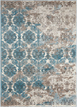 Load image into Gallery viewer, Nourison Karma KRM05 Blue and White 5&#39;x7&#39; Area Rug KRM05 Ivory/Blue
