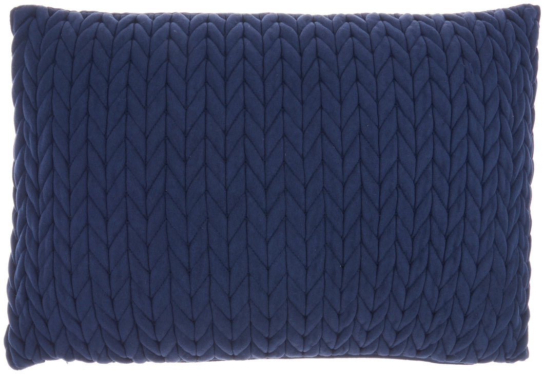 Mina Victory Life Styles Quilted Chevron Navy Throw Pillow ET299 14