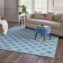 Load image into Gallery viewer, Nourison Jubilant JUB17 Blue 8&#39;x10&#39; Large Low-pile Rug JUB17 Blue
