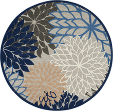 Load image into Gallery viewer, Nourison Aloha 8&#39; Round Blue Patio Area Rug ALH05 Blue/Multicolor
