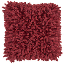 Load image into Gallery viewer, Mina Victory Life Styles Velvet Sponge Finger Burgundy Throw Pillow YS103 20&quot; x 20&quot;
