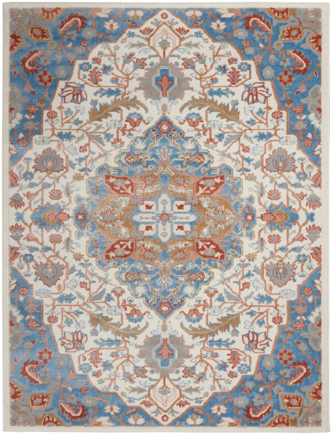 Nourison Elation 9' x 12' Area Rug ETN09 Ivory Blue