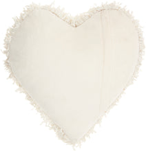 Load image into Gallery viewer, Mina Victory Frame Heart Cream Shag Throw Pillow TL001 18&quot; x 18&quot;
