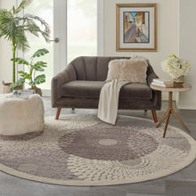 Load image into Gallery viewer, Nourison Graphic Illusions GIL04 Grey 8&#39; Round Rug GIL04 Grey
