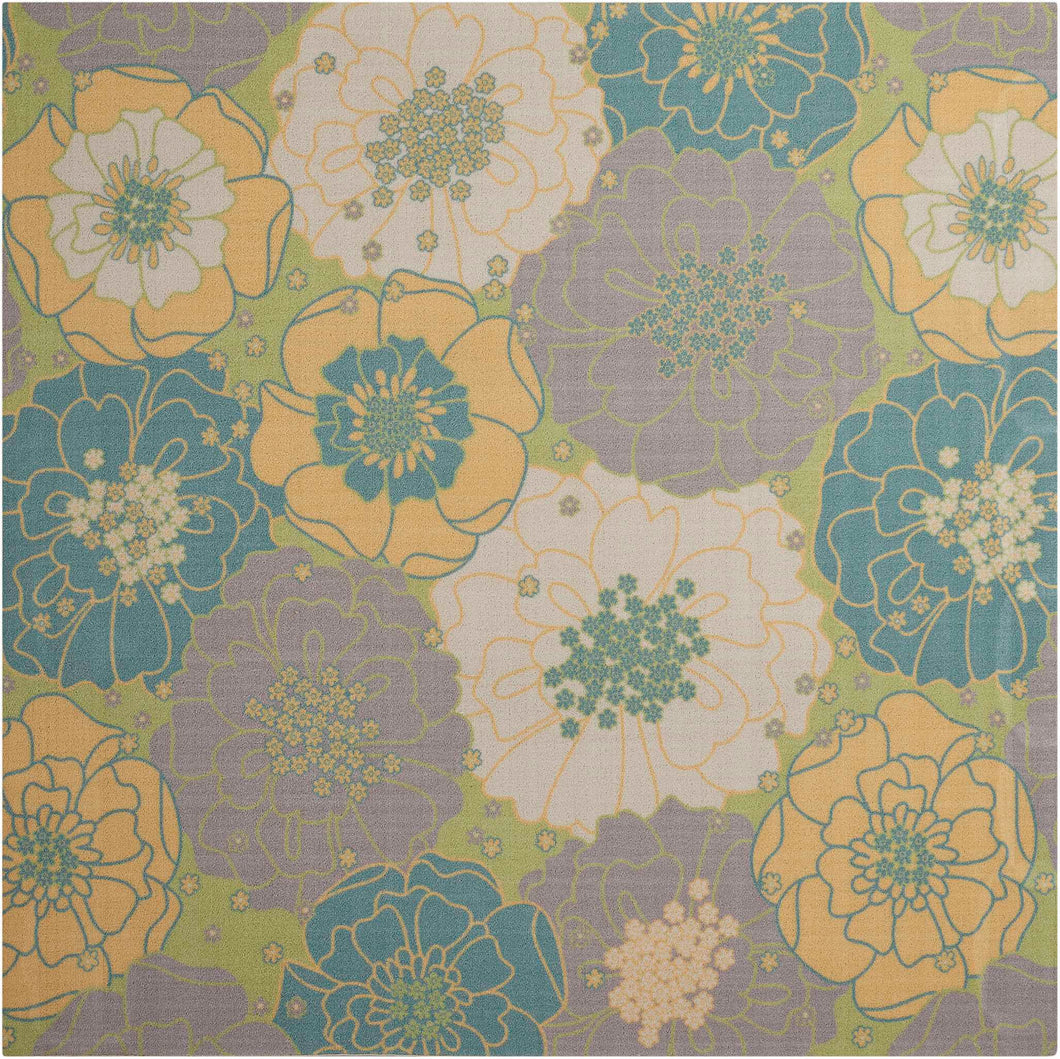 Nourison Home & Garden RS021 Green 8' Square Rug RS021 Green