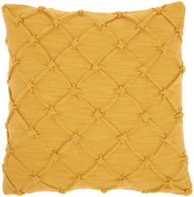 Load image into Gallery viewer, Kathy Ireland Pillow Pin Tuck Yellow Throw Pillow AA242 - Throw 18&quot;X18&quot;
