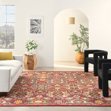 Load image into Gallery viewer, Nourison Allur 8&#39; x 10&#39; Red Multicolor Area Rug ALR03 Red Multicolor
